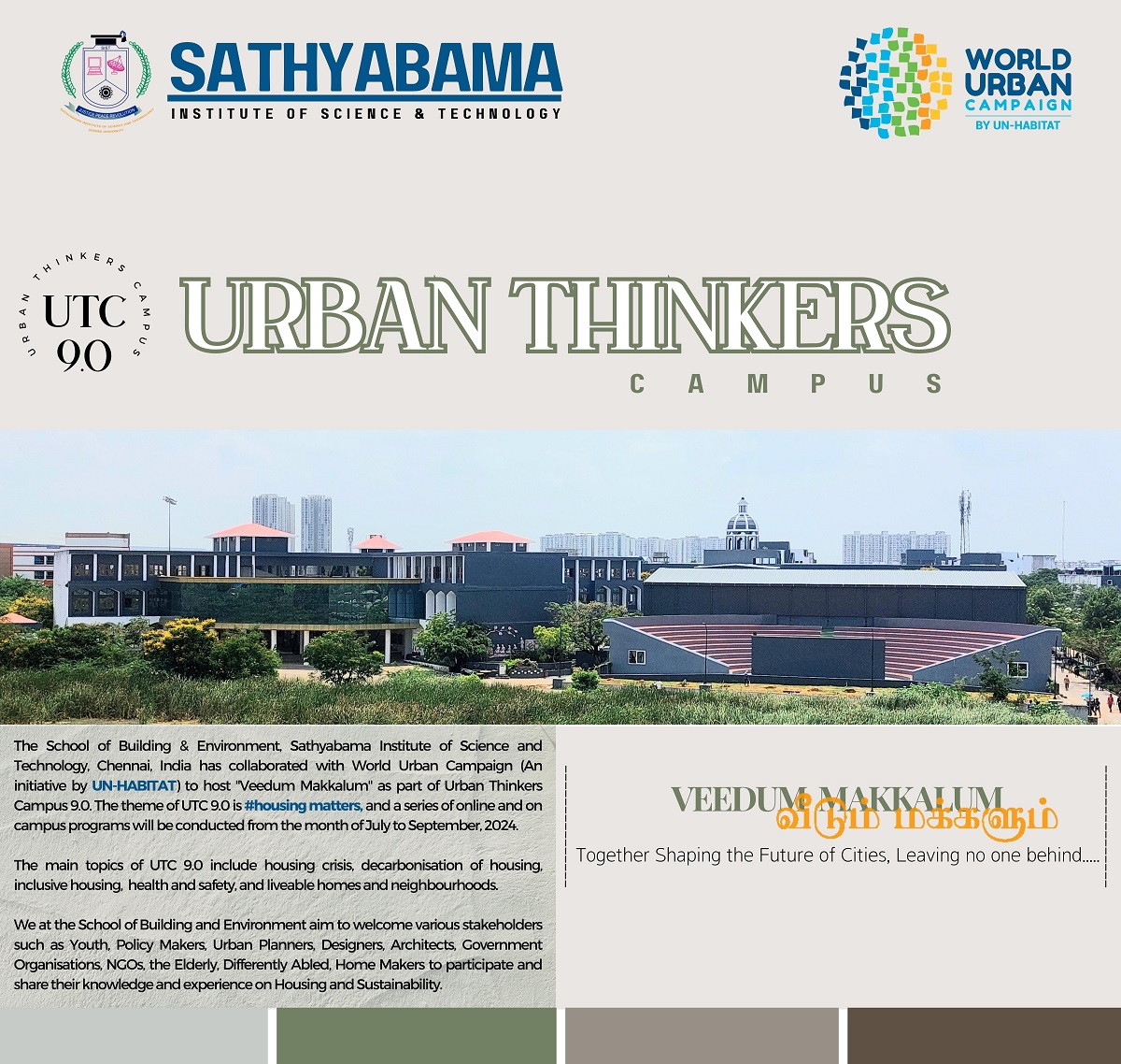 The Urban Thinkers Campus (UTC) 9.0 - Sathyabama 