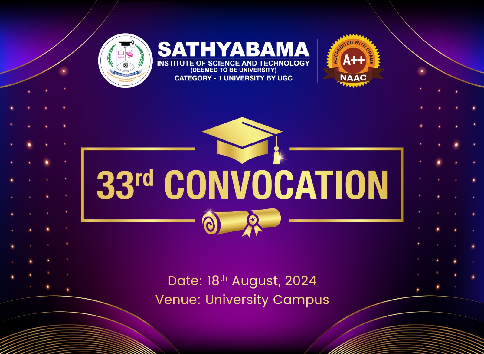 Convocation’2024 on 18.08.24 : Registration link