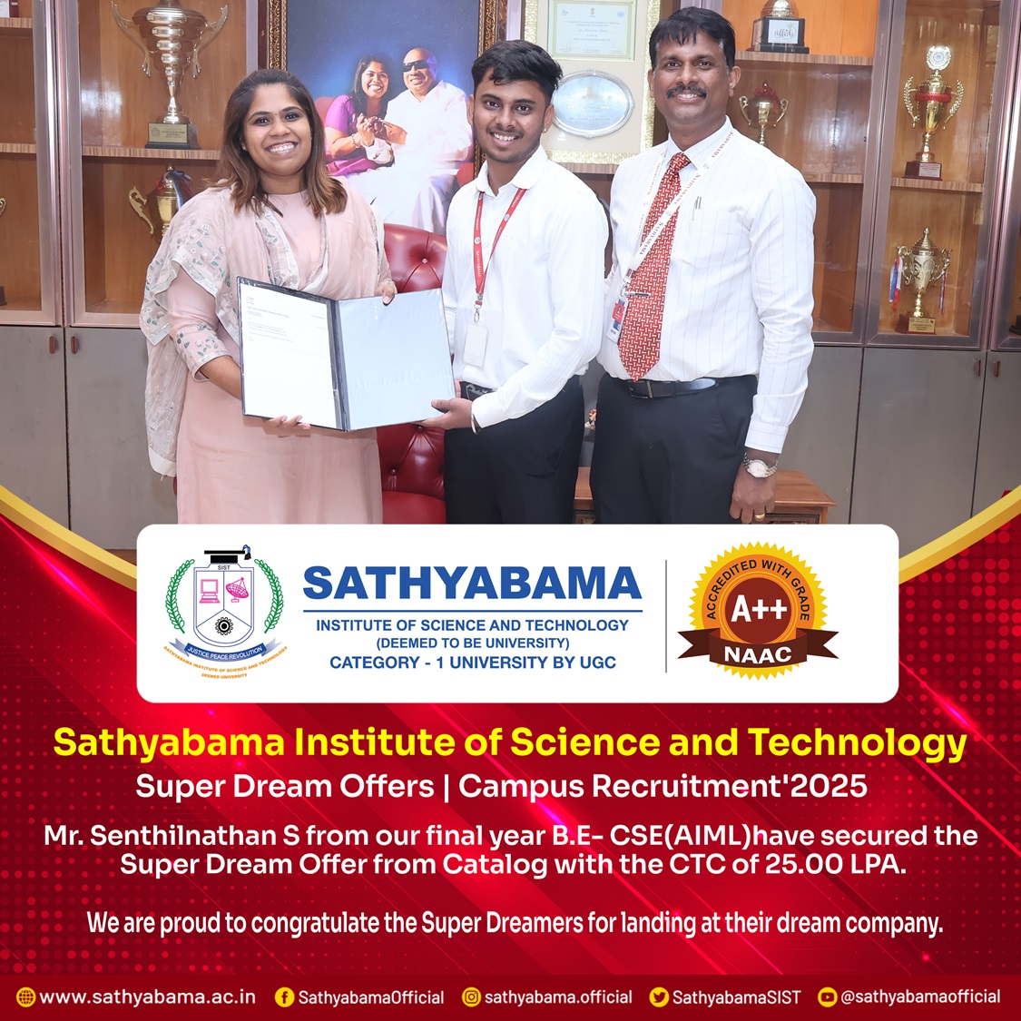 Sathyabama university heights salary